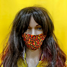 Maske Motiv Äpfel