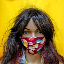 Maske Motiv Bunte Blätter