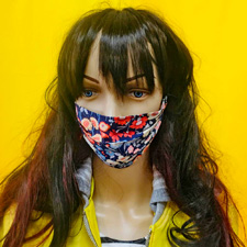 Maske Motiv Wildblumen
