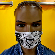 Maske Motiv Zeitung